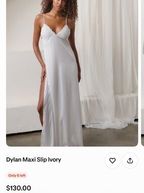 Kat the Label Dylan Maxi Slip Ivory (S-US 4) NWT